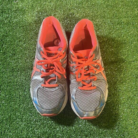 ASICS Gel-Exalt 2 Women's Gray Coral Orange Running Shoes Size 7 - Picture 4 of 7